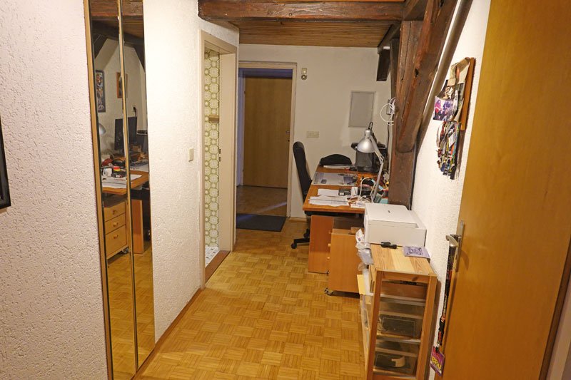 Flur von hinten